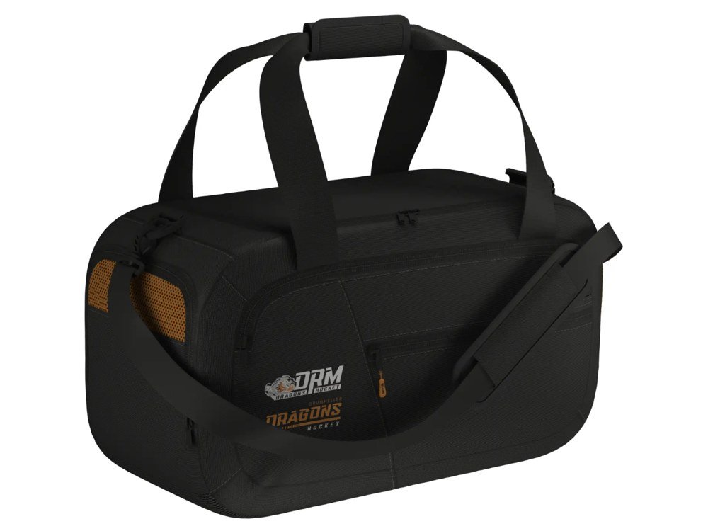 Custom duffle bag with shoe insert