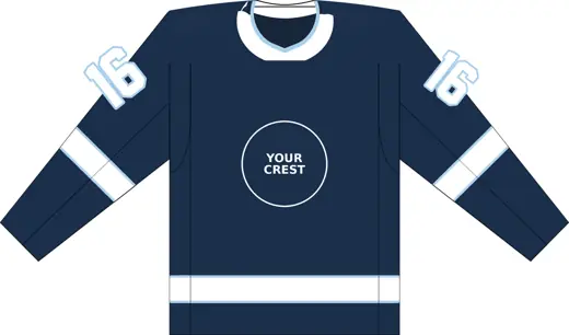 Cut and sewn hockey jersey